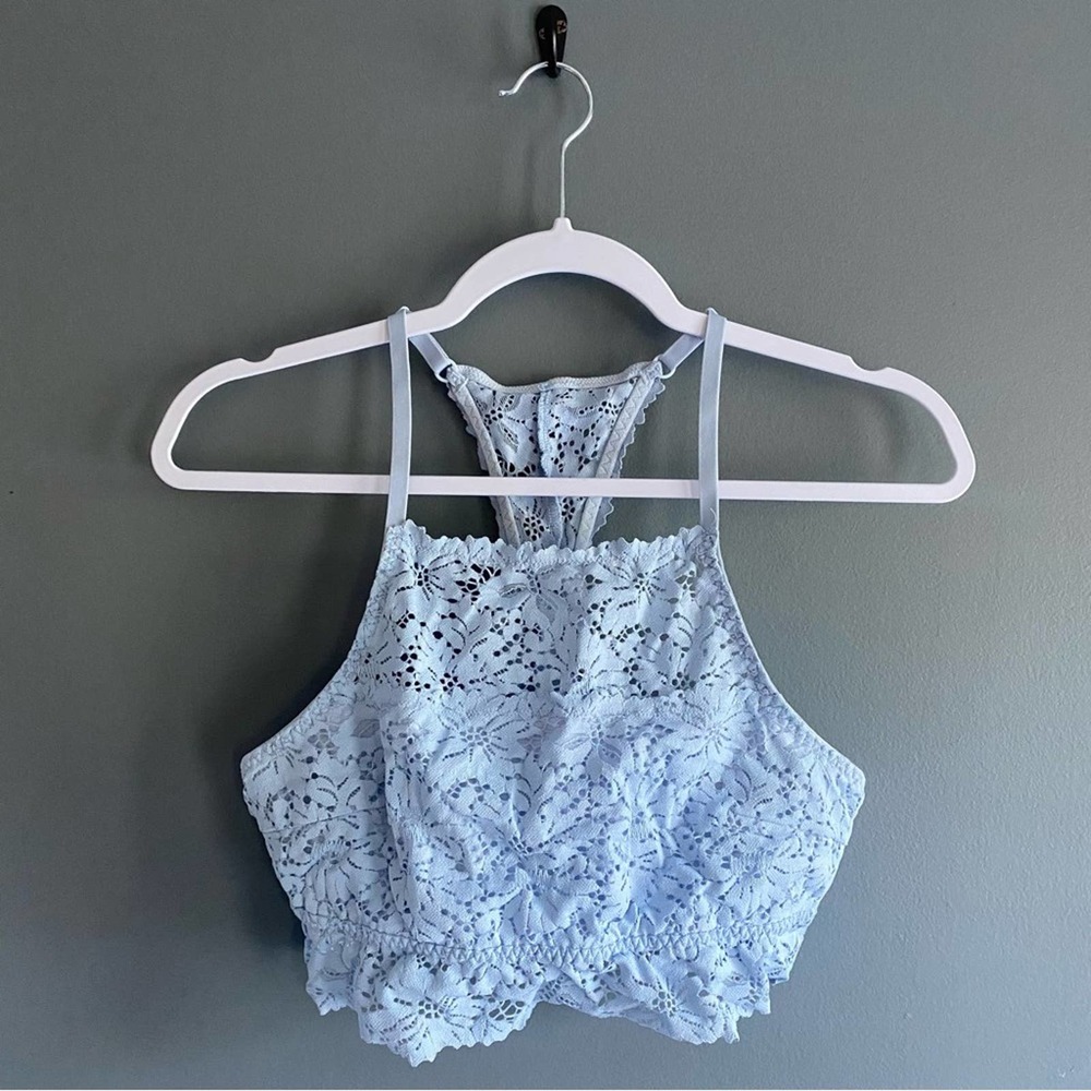 Aerie periwinkle blue lace bralette